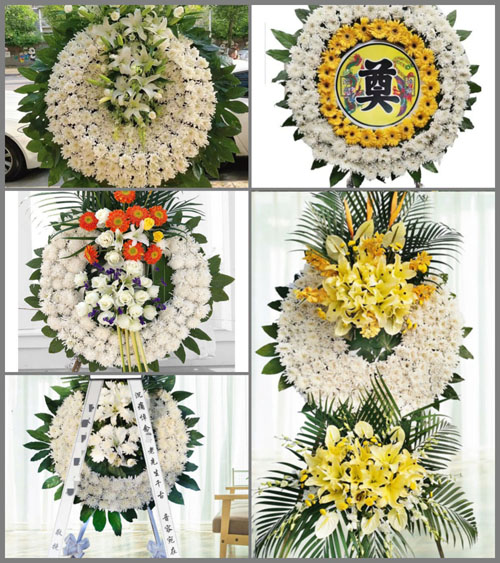 山东青岛即墨市北安街道李家疃村花圈速递
